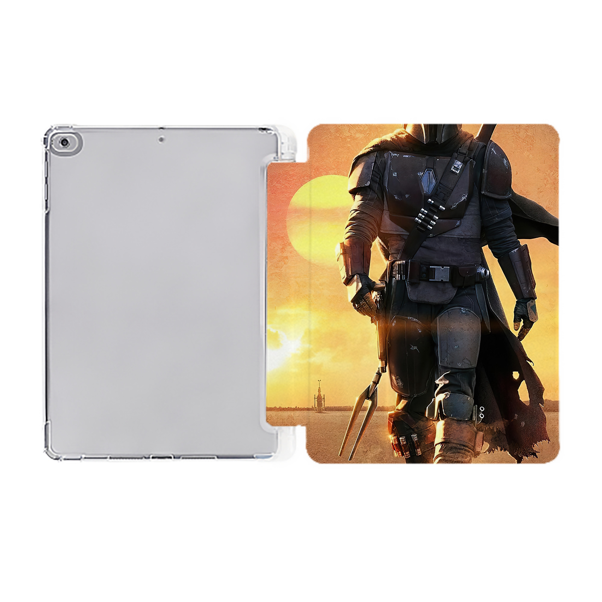 （画像用） スター・ウォーズ Star Wars IPad ケース ペン収納付き 三つ折りスタンド PUレザー×シリコン 対応機種9.5/10.5/10.9インチ